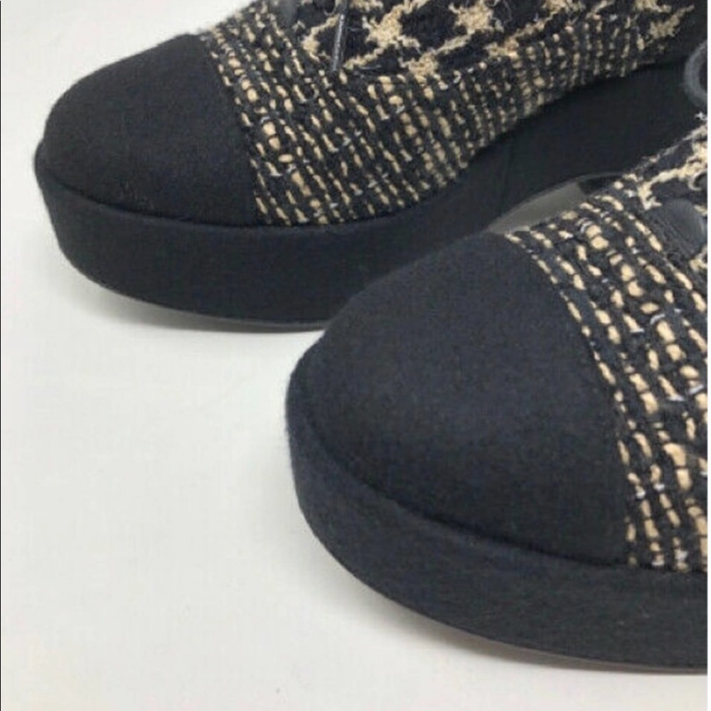 Chanel 36.5 Black Tweed Platform Shoes 2972-7-11621 - Picture 5 of 8